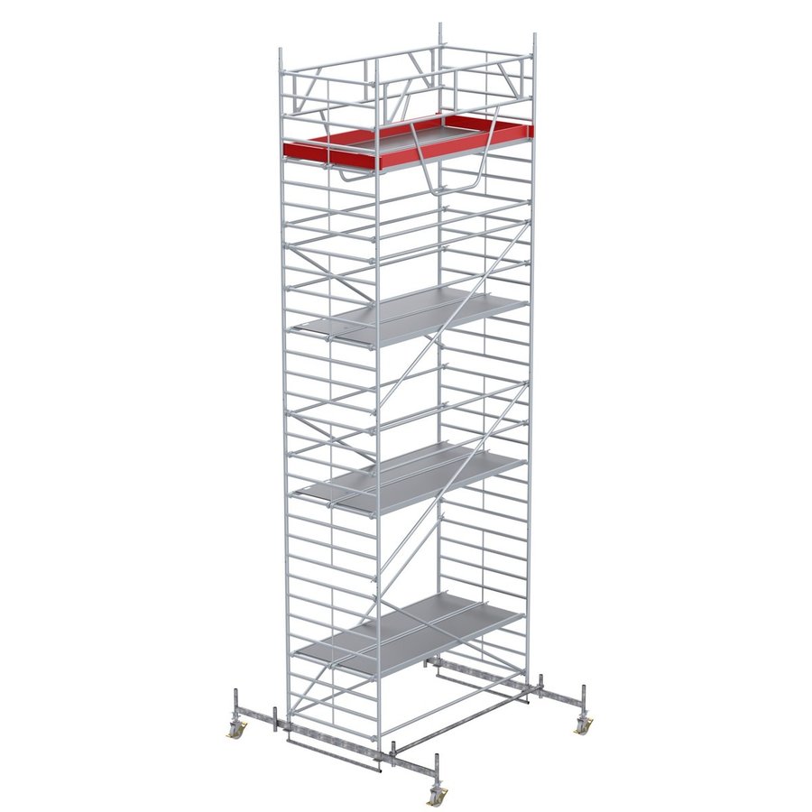 Euroline Gerüsttyp 9514 mit Fahrbalken verschiebbar und Sicherheitsaufbau (Typ 1,50 x 2,85 m) mit Arbeitshöhe bis 9,50 m