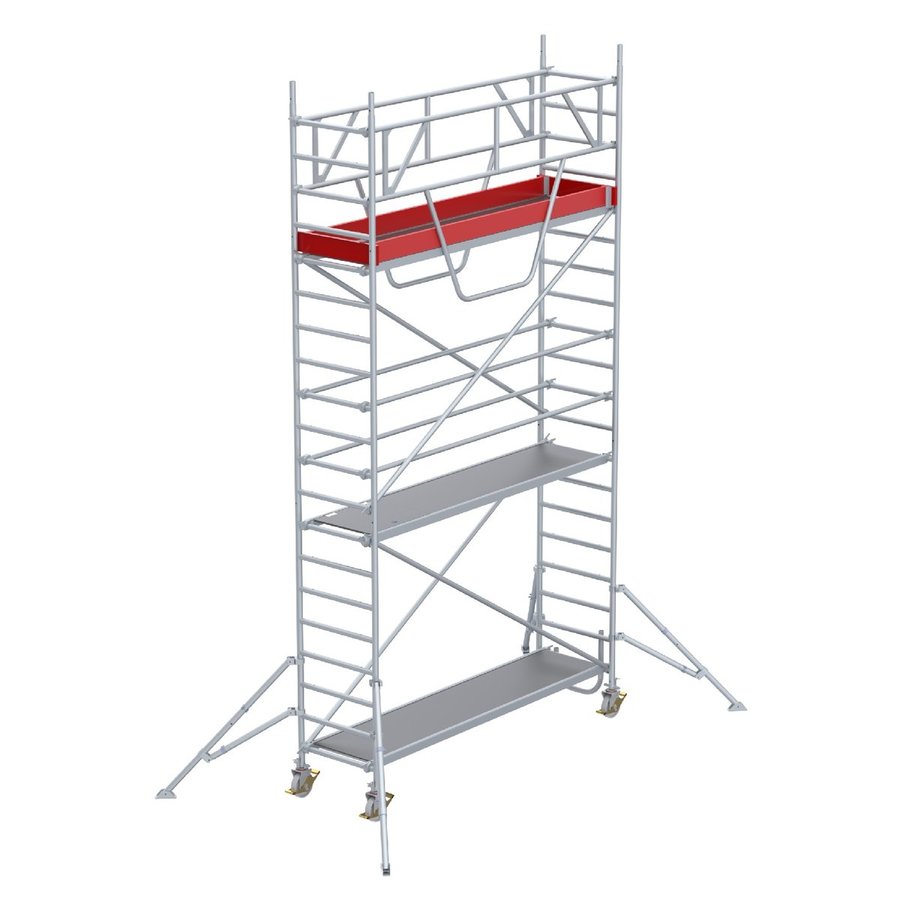 Euroline Gerüsttyp 9516 mit Auslegern und Sicherheitsaufbau (Typ 0,75 x 2,85 m) mit Arbeitshöhe bis 6,35 m