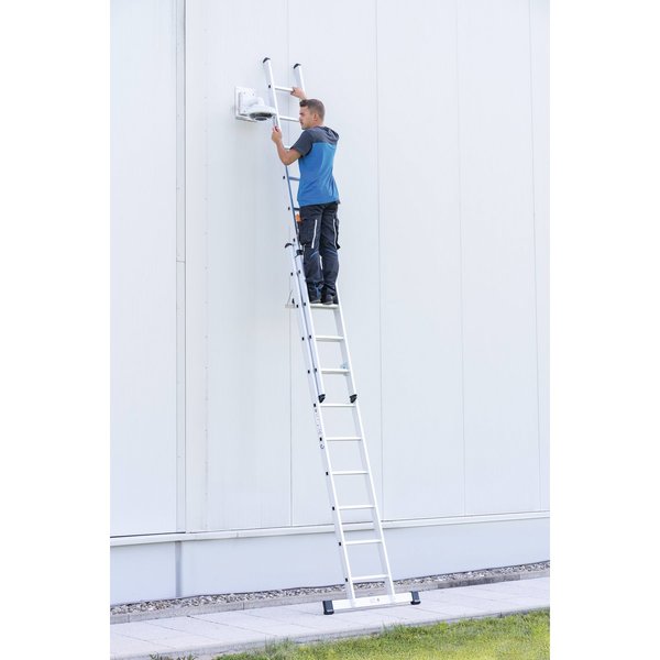 Günzburger Steigtechnik Sprossen-Schiebeleiter 2-teilig mit Standard-Traverse 2x24 Sprossen