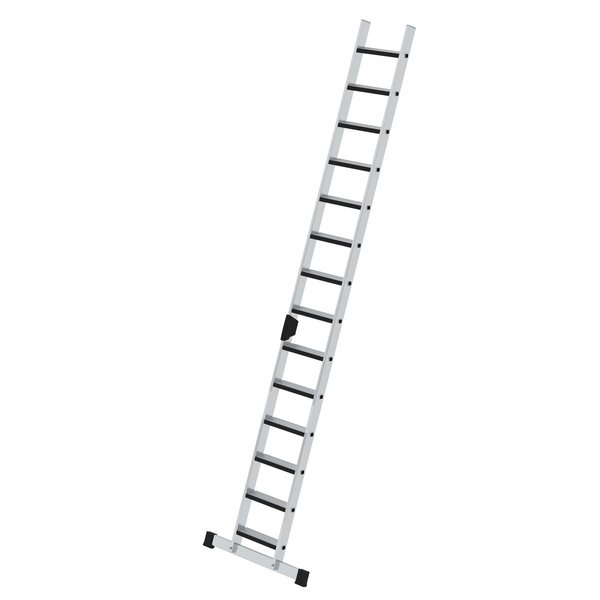 Günzburger Steigtechnik Stufen-Anlegeleiter mit relax step® und Standard-Traverse 14-Stufen