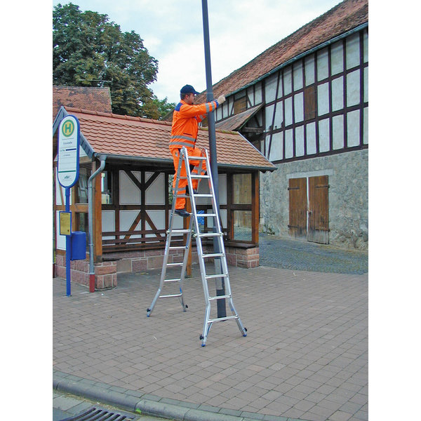 Krause STABILO Sprossen-Gelenk-TeleskopLeiter mit 4 Holmverlängerungen 4x5 Sprossen