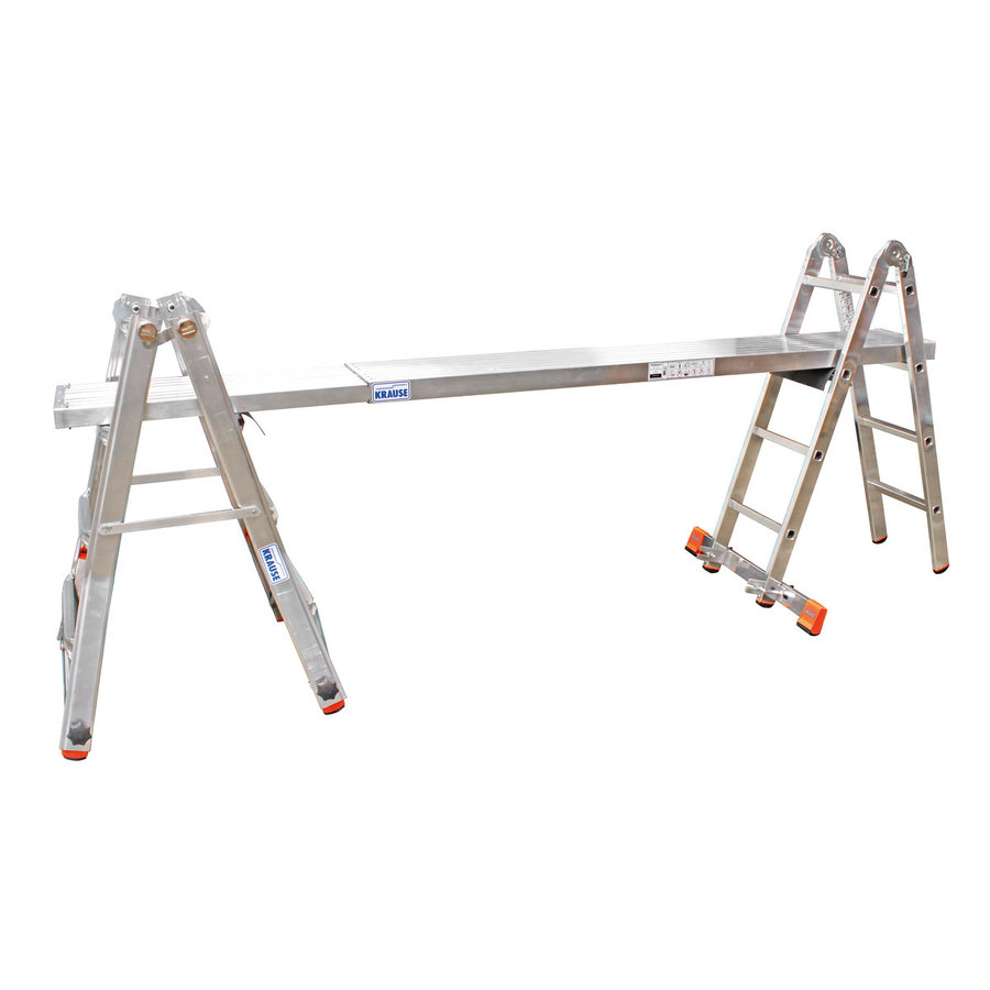 Krause MONTO Sprossen-Gelenk-TeleskopLeiter  mit 4 Holmverlängerungen 4x4