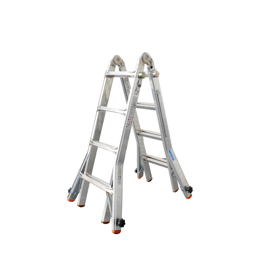 Krause MONTO Sprossen-Gelenk-TeleskopLeiter  mit 4 Holmverlängerungen 4x4