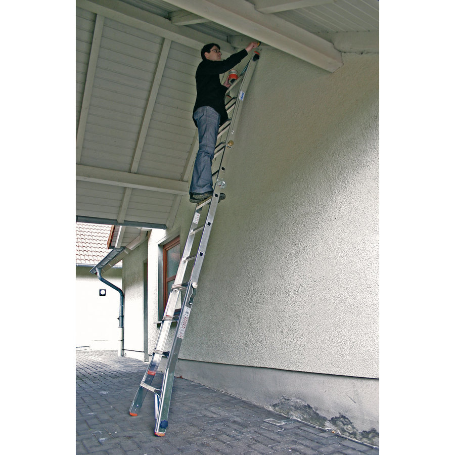 Krause MONTO Sprossen-Gelenk-TeleskopLeiter  mit 4 Holmverlängerungen 4x4