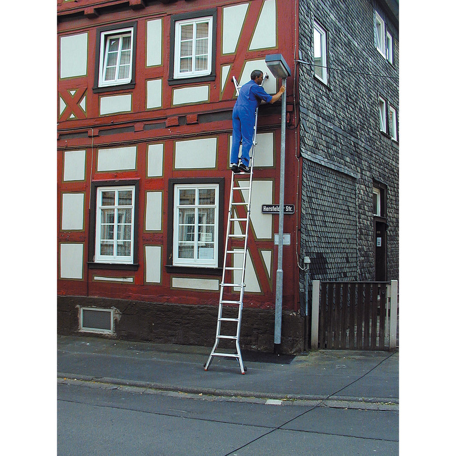 Krause MONTO Sprossen-Gelenk-TeleskopLeiter  mit 4 Holmverlängerungen 4x5