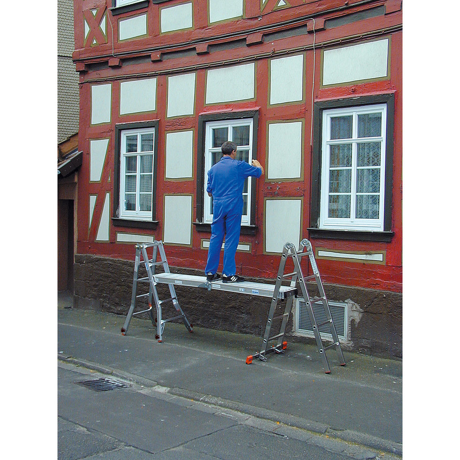 Krause MONTO Sprossen-Gelenk-TeleskopLeiter  mit 4 Holmverlängerungen 4x5