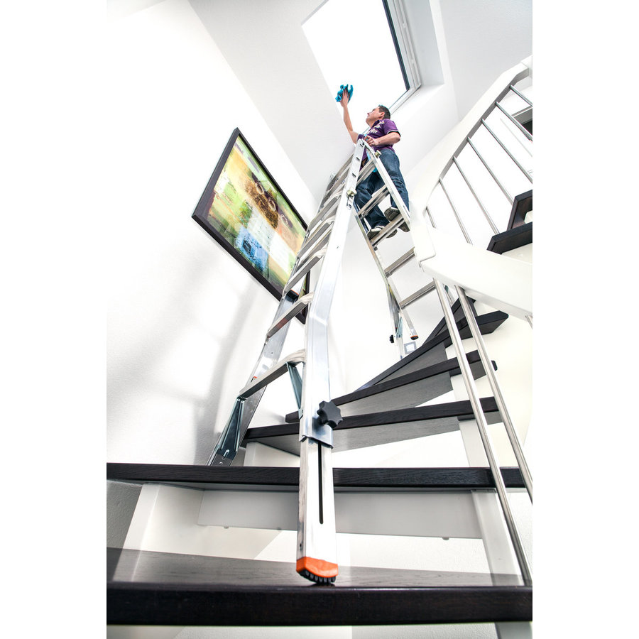 Krause MONTO Sprossen-Gelenk-TeleskopLeiter  mit 4 Holmverlängerungen 4x5