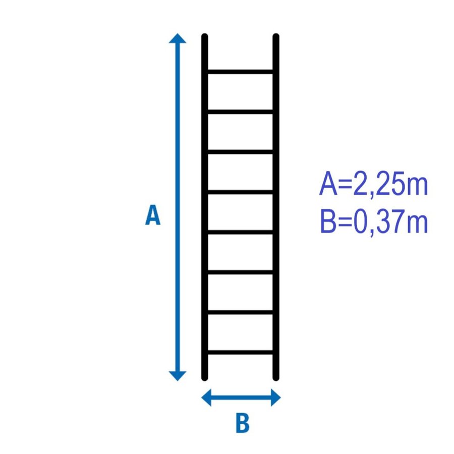 Krause STABILO DachLeiter Holz 8 Sprossen