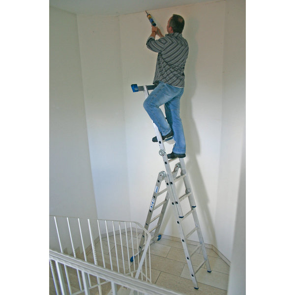 Krause STABILO Sprossen-Gelenk-CombiLeiter 2x3 und 2x6 Sprossen