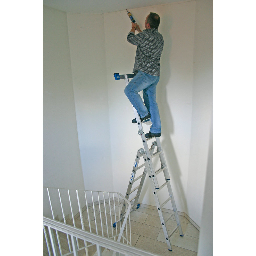 Krause STABILO Sprossen-Gelenk-CombiLeiter 2x3 und 2x6 Sprossen