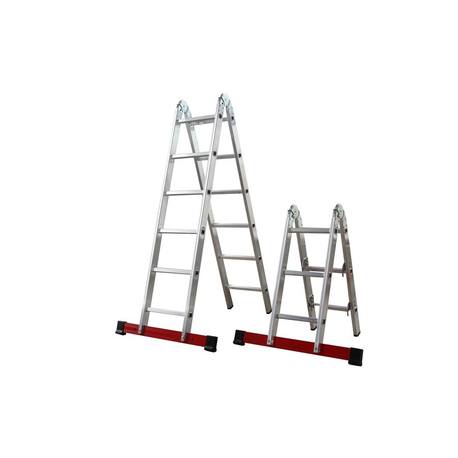 Euroline Alu-Combi- Klappleiter 2x3 und 2x6 Sprossen