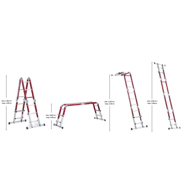 Altrex Vielzweckleiter Varitrex Do-it-All mit Alu-Plattform