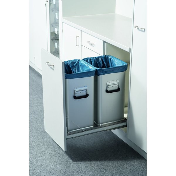 ZARGES Abfallsammler, eloxiert 45 L