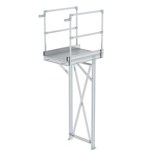 Günzburger Steigtechnik Laufsteg-Modul Aluminium geriffelt PF-Höhe 1250-2499 mm PF-Länge 1260 mm