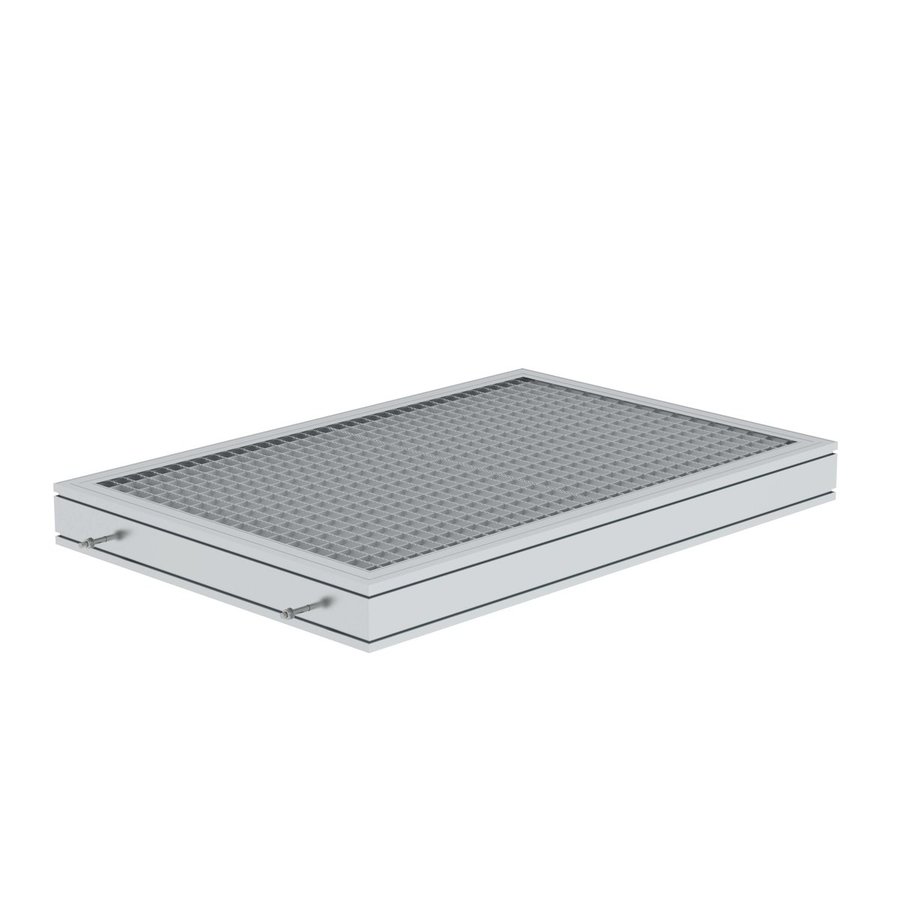 Günzburger Steigtechnik Plattform Aluminium-Gitterrost eloxiert Plattformlänge 1260 mm