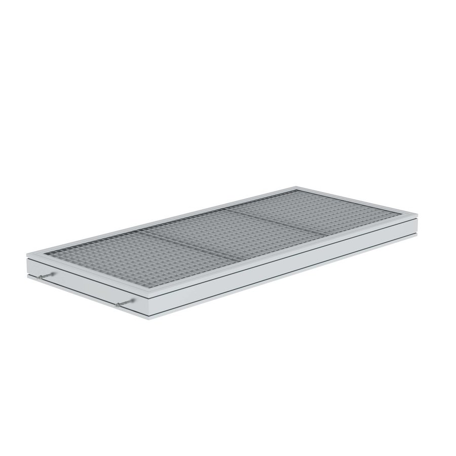 Günzburger Steigtechnik Plattform Aluminium-Gitterrost eloxiert Plattformlänge 1860 mm