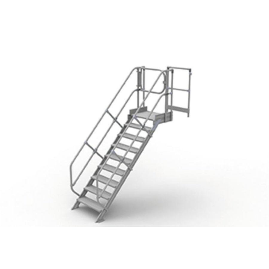 Günzburger Steigtechnik Treppen-Modul Alu stark geriffelt