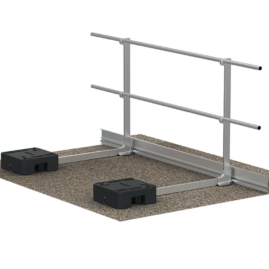 Günzburger Steigtechnik Ausstiegsgeländer seitlich mit Ballastgewichte