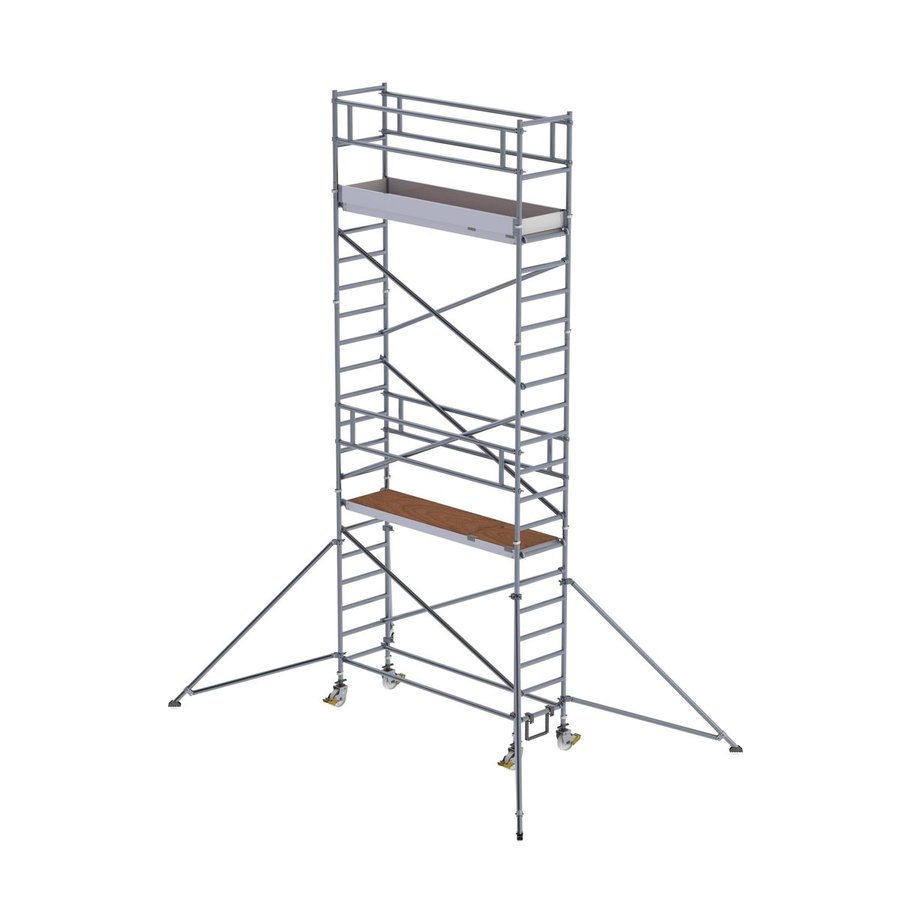 Günzburger Steigtechnik Rollgerüst 0,75x2,45 m mit Auslegern Plattformhöhe 5,35 m