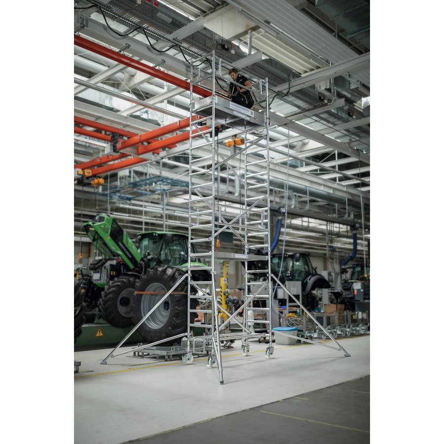 Günzburger Steigtechnik Rollgerüst 0,75x2,45 m mit Auslegern Plattformhöhe 6,35 m