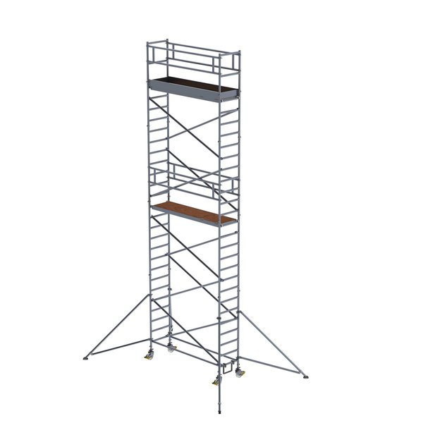 Günzburger Steigtechnik Rollgerüst 0,75x2,45 m mit Auslegern Plattformhöhe 7,35 m