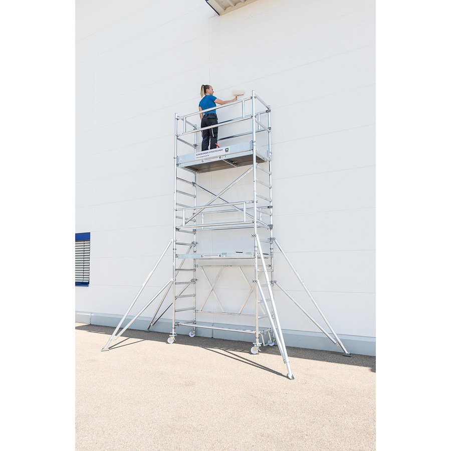 Günzburger Steigtechnik Klappgerüst 0,75 x 1,80 m mit Ausleger Plattformhöhe 8,80 m