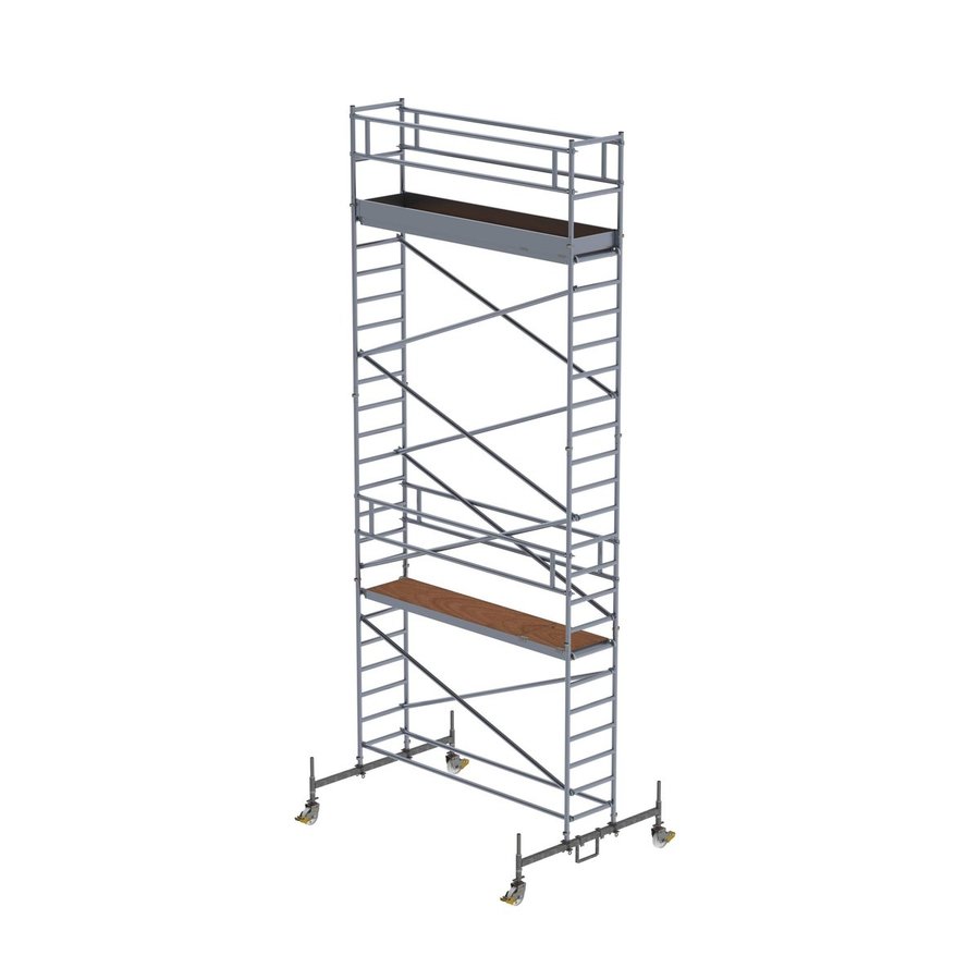 Günzburger Steigtechnik Rollgerüst 0,75x3,0 m mit Fahrbalken Plattformhöhe 6,45 m