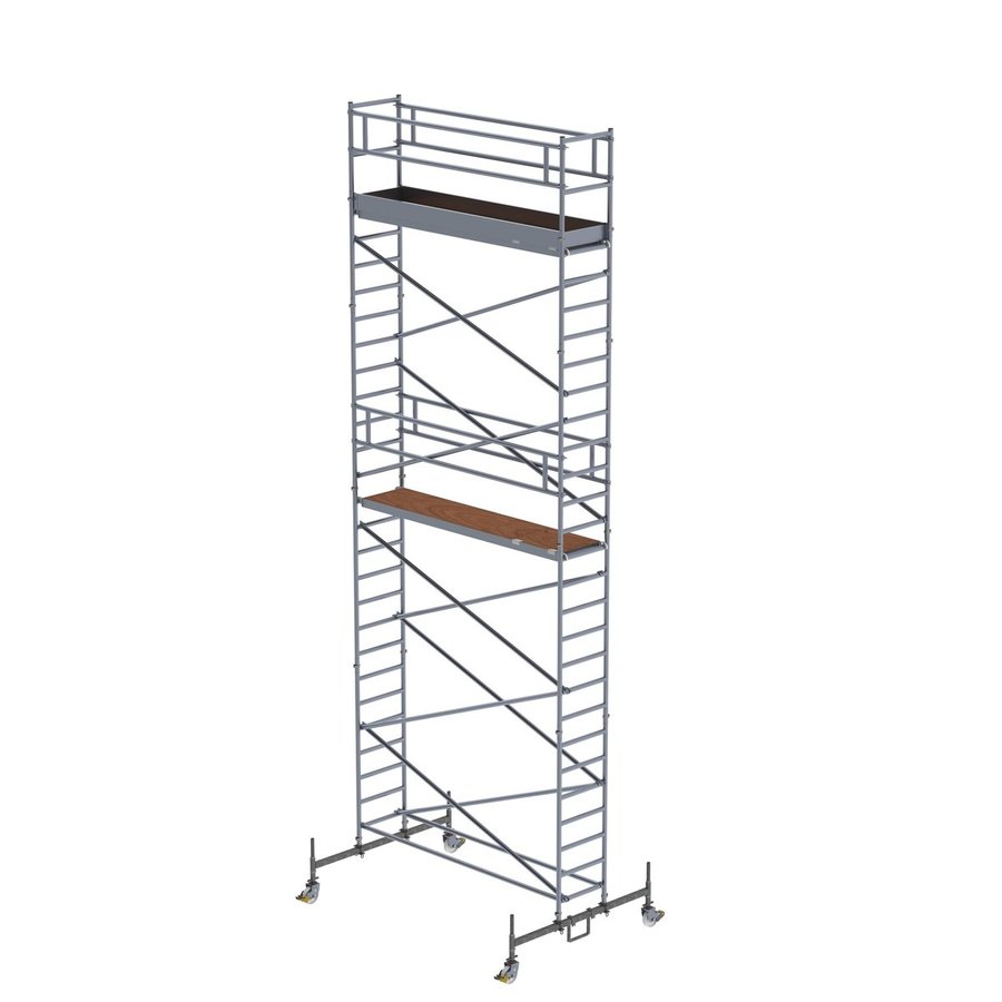 Günzburger Steigtechnik Rollgerüst 0,75x3,0 m mit Fahrbalken Plattformhöhe 7,45 m