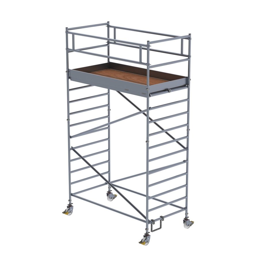 Günzburger Steigtechnik Rollgerüst 1,35 x 2,45 m mit Doppel-Plattform Plattformhöhe 3,35 m