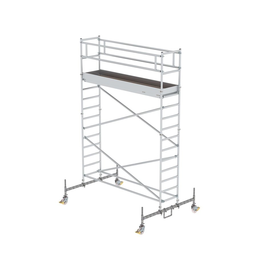 Günzburger Steigtechnik Rollgerüst 0,75x3,0 m mit PF im 2-m-Abstand & Fahrbalken PF-Höhe 3,45 m