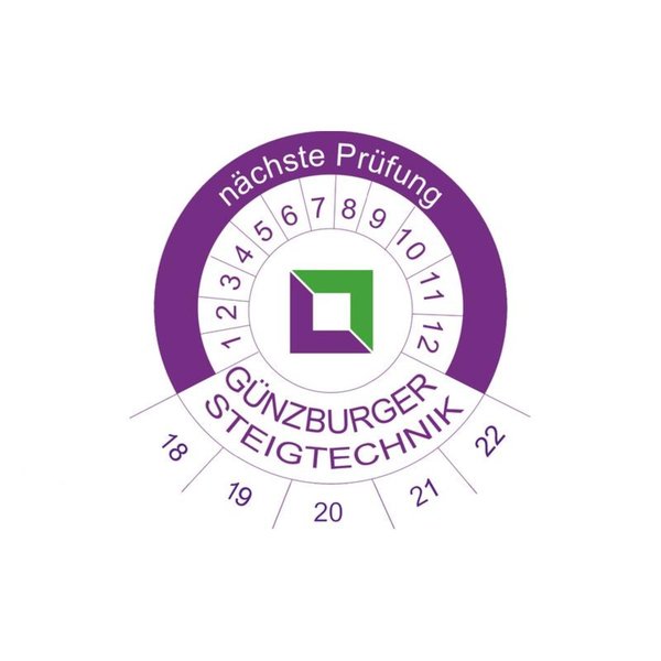 Günzburger Steigtechnik Prüfplakette