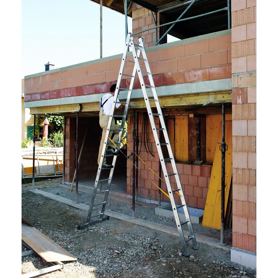 ZARGES Combimaster Plus X - Kombi-Steh-Schiebeleiter 2x8 Sprossen