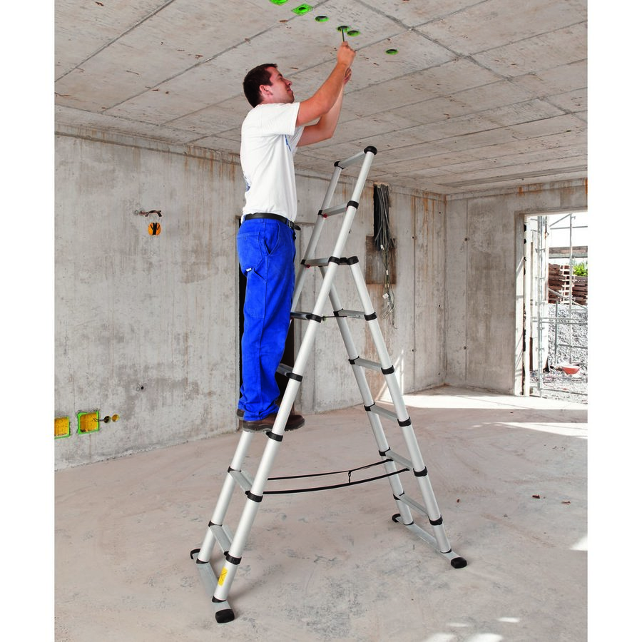 ZARGES LM-Teleskop Kombileiter 8 + 2 Stufen 8 +2 Stufen