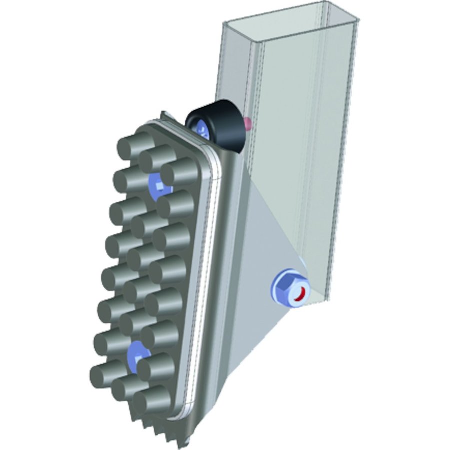 ZARGES Schwenkfuß mit Gummiauflage 125x50 mm