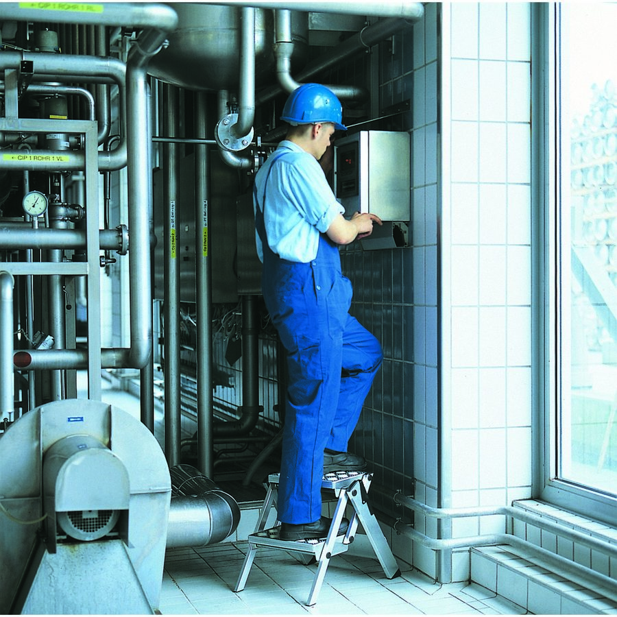 ZARGES Plazatec P - Stufentritt, klappbar 2 Stufen