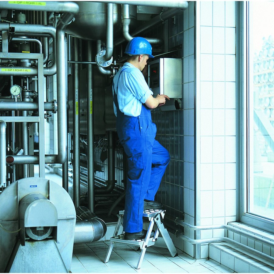 ZARGES Plazatec P - Stufentritt, klappbar 3 Stufen