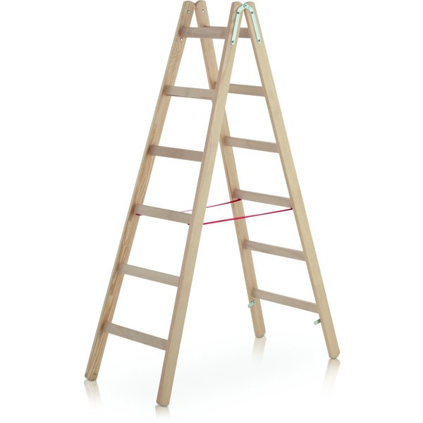 ZARGES Cresta B - Holz-Stehleiter 2x6 Sprossen