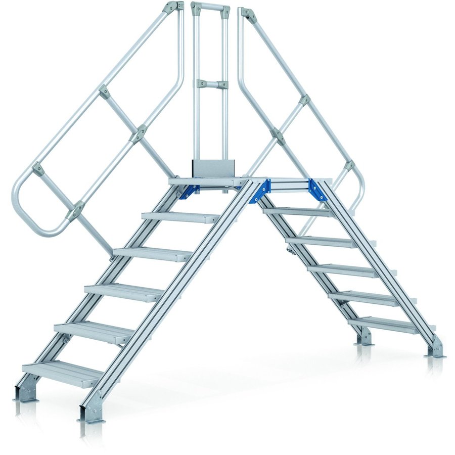 ZARGES LM-Überstieg 45° 5 Stufen, 600 mm breit, Höhe 950 mm