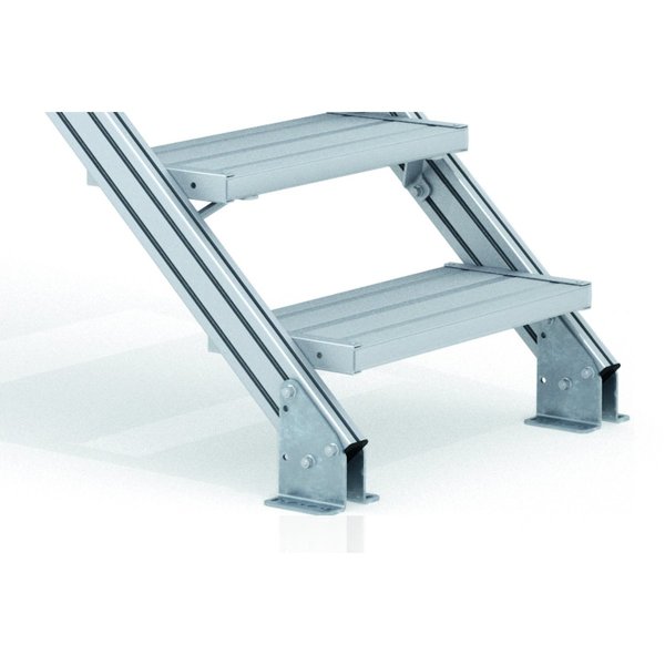 ZARGES LM-Überstieg 45° 5 Stufen, 600 mm breit, Höhe 950 mm