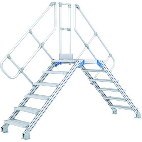 ZARGES LM-Überstieg 45° 5 Stufen, 600 mm breit, Höhe 950 mm