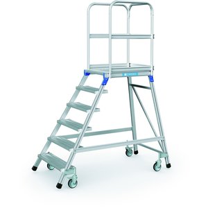 ZARGES Podesttreppe, einseitig 6 Stufen