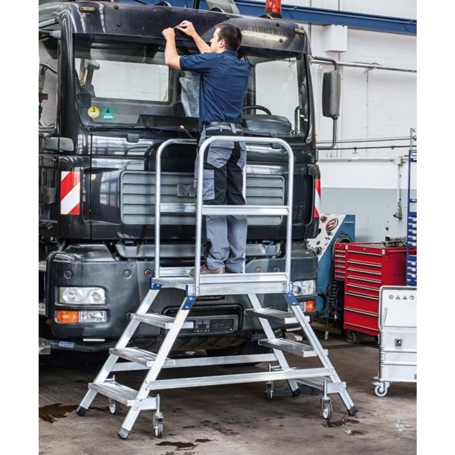 ZARGES Podesttreppe, beidseitig 7 Stufen