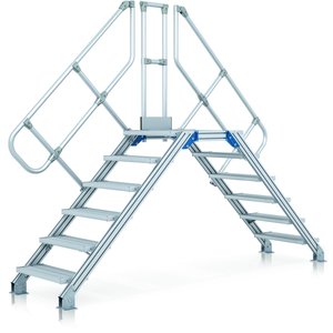 ZARGES LM-Überstieg 60° 6 Stufen, 1000 mm breit, Höhe 1.380 mm