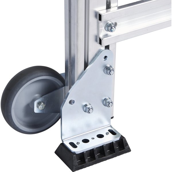 ZARGES Treppenpodest fahrbar 60° 3 Stufen, 600 mm breit, Höhe 0,75 m