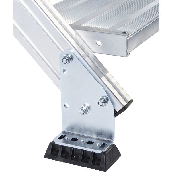 ZARGES Treppenpodest fahrbar 60° 3 Stufen, 1000 mm breit, Höhe 0,75 m