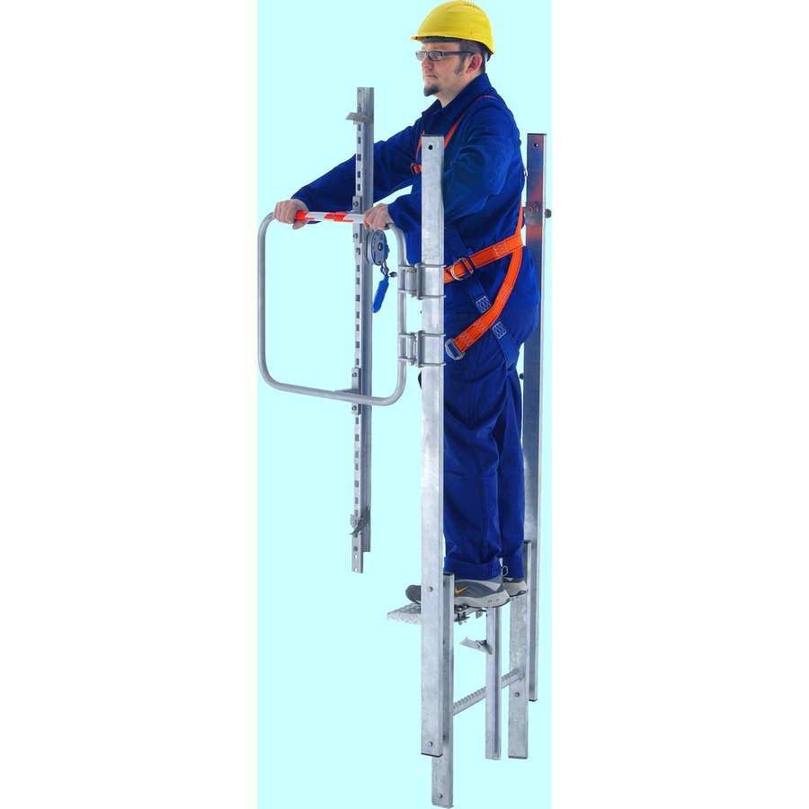 ZARGES Sicherungsschranke in Bügelform mit integrierter Steigschutzschiene