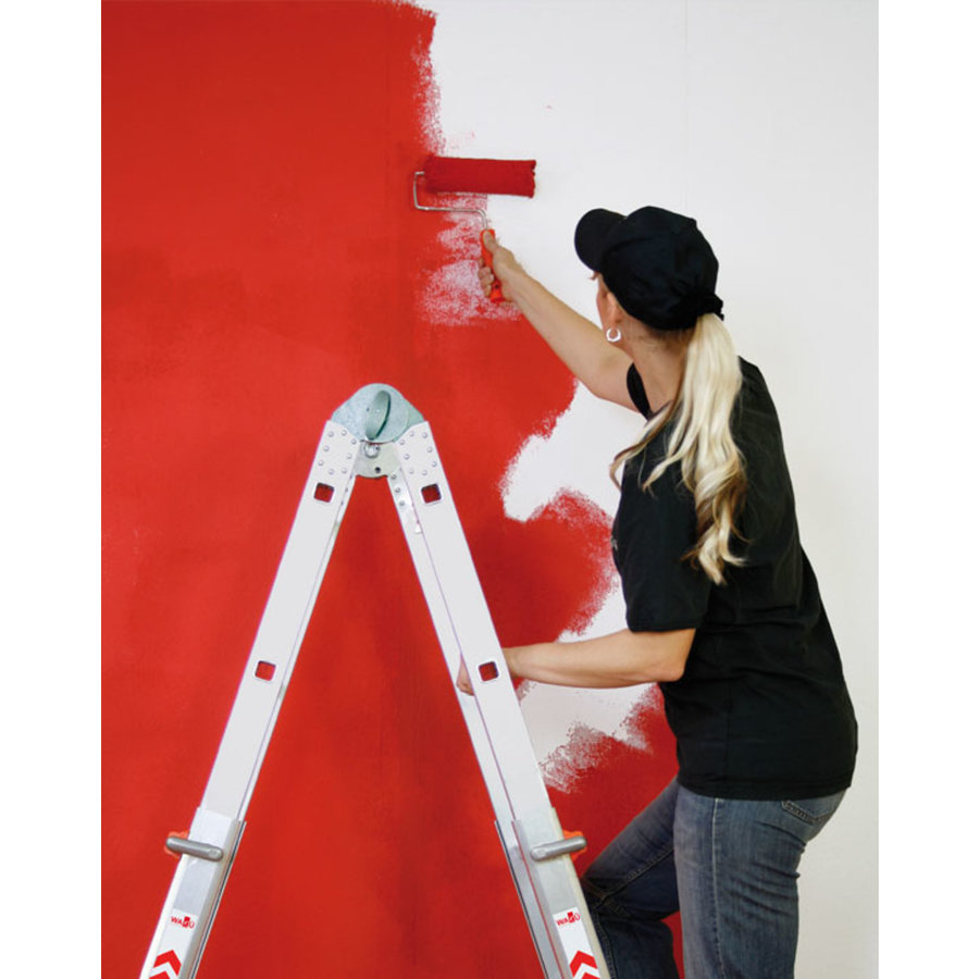 WAKÜ Teleskopleiter - 4x5 Sprossen  Länge 1,57m - 5,30m