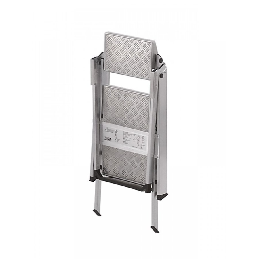 WAKÜ Little Jumbo Sicherheitstreppe mit Alu-Riffeltritt und Sicherheitsbügel 3-stufig