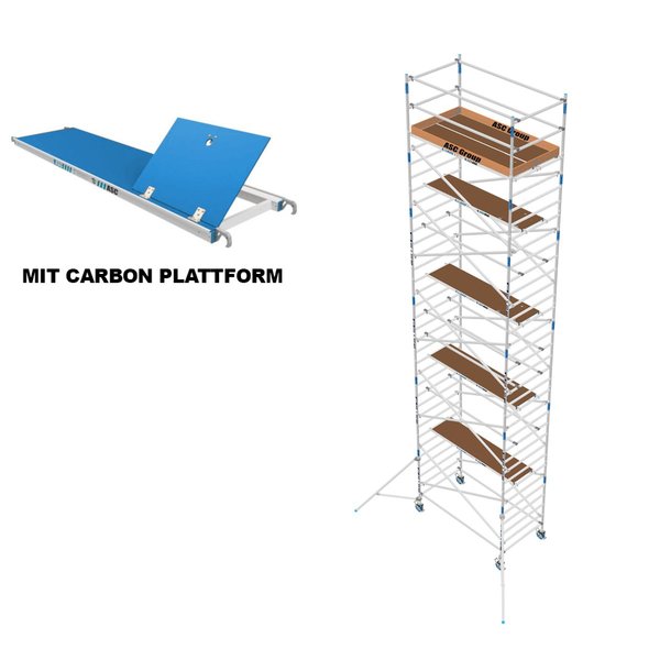 ASC Group ASC Rollgerüst 135x190x9m ph - carbon