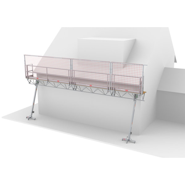 Altrex Modulare Dreieckbühne (MTB) mit Dachrandsicherung  Länge 7 m/Plattformhöhe 4-6 m